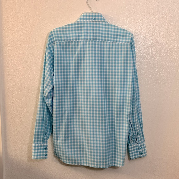 BERTIGO Plaid Shirt, Button Down, Long Sleeve, Purple Stitch details Sz. 5/NWOT - Picture 11 of 17
